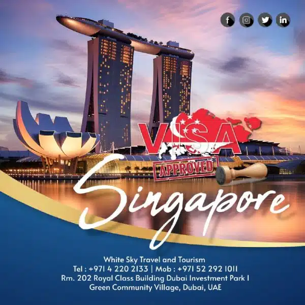 Singapore visa from Dubai Singapore visa for UAE residents