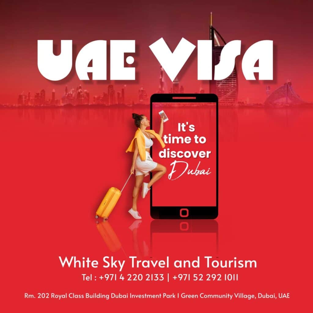 uae visa agency in DIP 1 white sky travel and tours