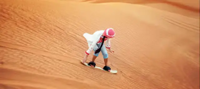 Sandboarding in Dubai